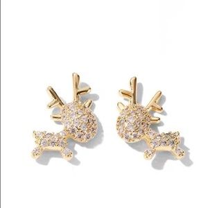 Christmas deer Cute stud earrings